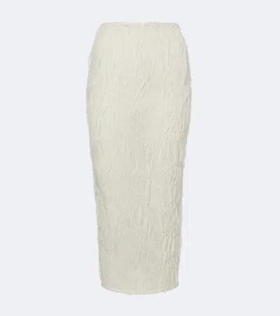 Maticevski Entreat Georgette Pencil Skirt In Neutral