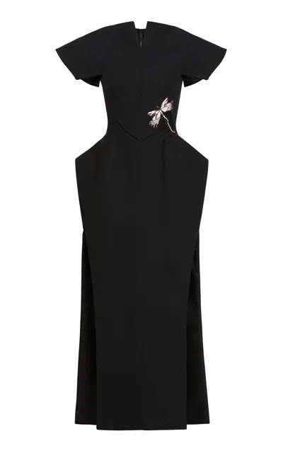 Maticevski Established Midi Dress In Black