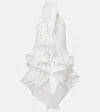 Maticevski Étoile Wave Ruffled Top In White