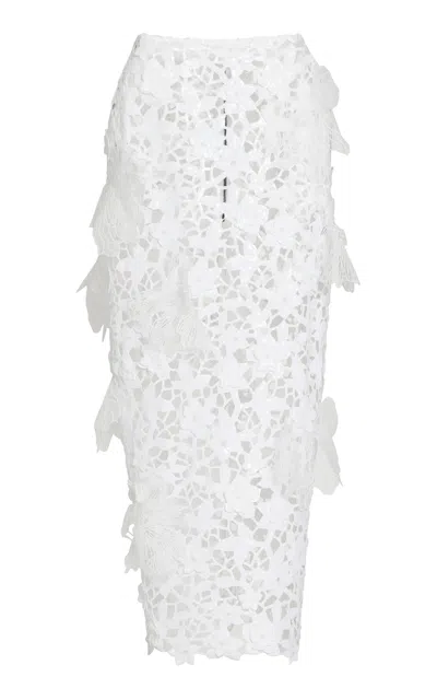 Maticevski Evergreen Pencil Skirt In White