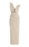 Maticevski Exclusive Requiem Strapless Crepe Maxi Dress