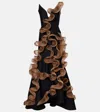 Maticevski Explode Ruffled Wool And Silk Gown In Black