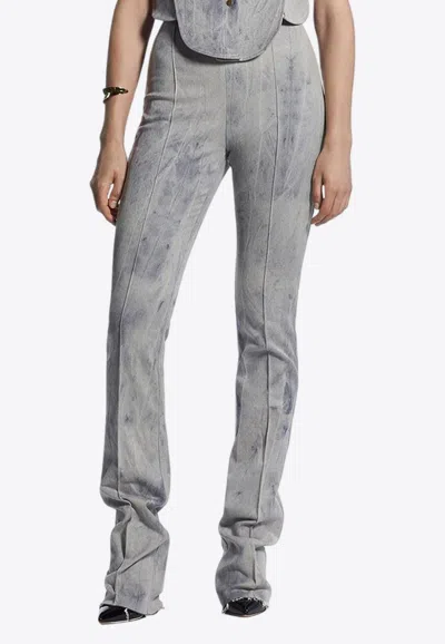Maticevski Favourable Washed Straight Jeans In Denim
