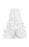 Maticevski Feathery Crepe Maxi Skirt In White