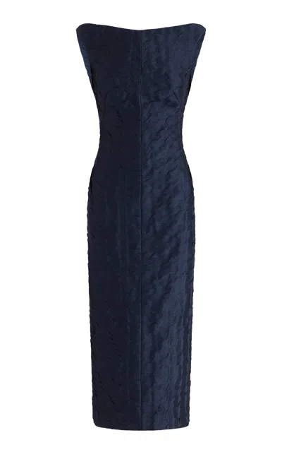 MATICEVSKI FERVOR LINEN-SILK BLEND MIDI DRESS