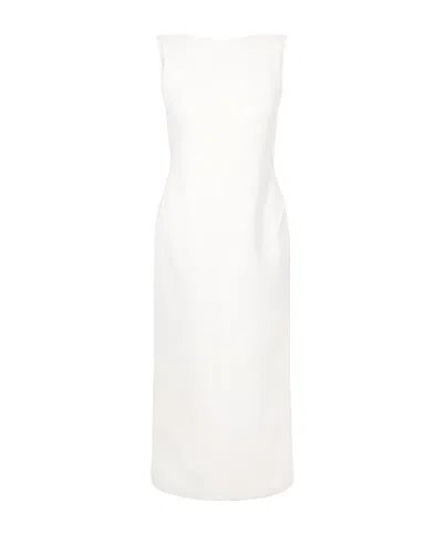 Maticevski Fervor Woven Midi Dress In White