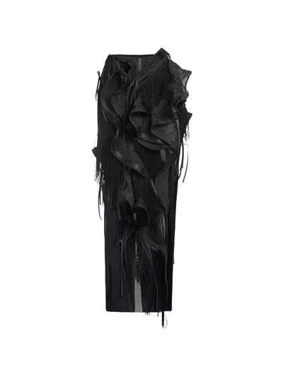 Maticevski Fringe-detail Skirt In Black