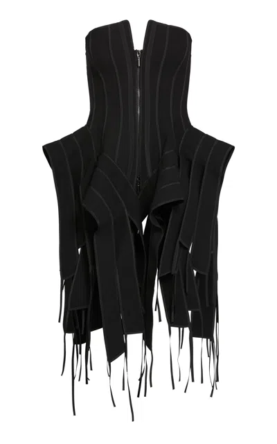 Maticevski Fritillary Fringe Bodice In Black