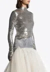Maticevski Furnish Sequined Top In Silver
