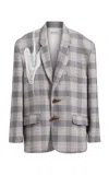Maticevski Gazette Oversized Suiting Blazer In Plaid