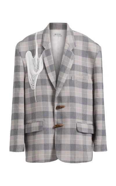 Maticevski Gazette Oversized Suiting Blazer In Plaid