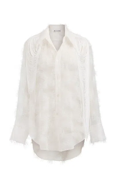 Maticevski Gossamer Silk-blend Shirt In White
