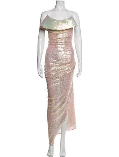 Pre-owned Maticevski Graphic Print Mini Dress In Blue