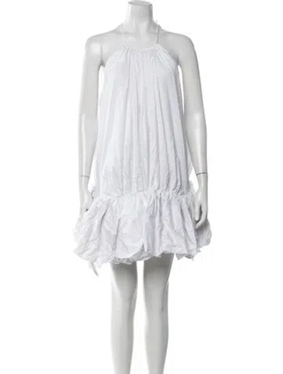 Pre-owned Maticevski Halterneck Mini Dress In White