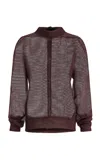 Maticevski Heartstrings Metallic Sweater In Burgundy