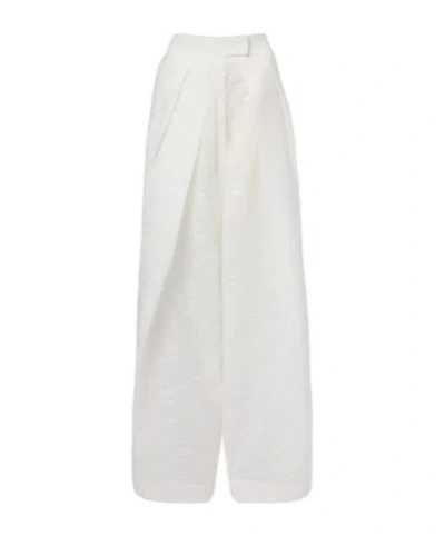 Maticevski Hello Sailor Pleated Wide-leg Pants In White
