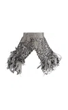 Maticevski Hemisphere Beaded Silk Hip Yoke In Metallic