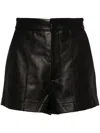 Maticevski High-waisted Leather Shorts In Black