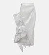 Maticevski Hymn Ruffled Sequined Midi Skirt In White