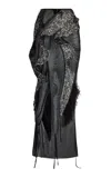 Maticevski Incarnate Sequined Mesh Maxi Skirt In Black