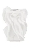 Maticevski Intertwine Sculptural Crepe Top In White