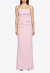 Maticevski Intoxicate Ruched Gown In Lilac