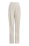 Maticevski Jarrod Crepe Straight-leg Pants In Off-white