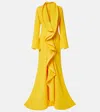 Maticevski Jupiter Draped Gown In Yellow