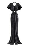 Maticevski Latitude Gathered Gown In Black