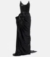 Maticevski Lexicon Draped Gathered Gown In Black