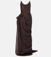 Maticevski Lexicon Strapless Gown In Brown