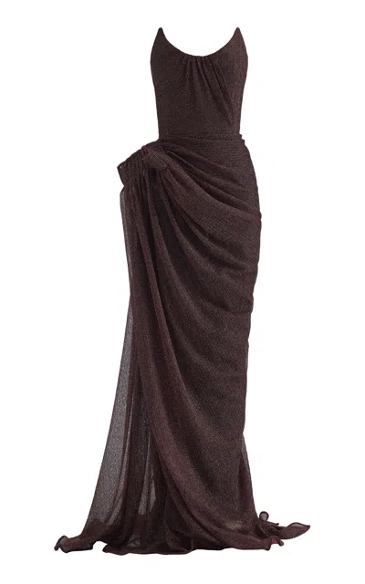 Maticevski Lexicon Strapless Gown In Burgundy