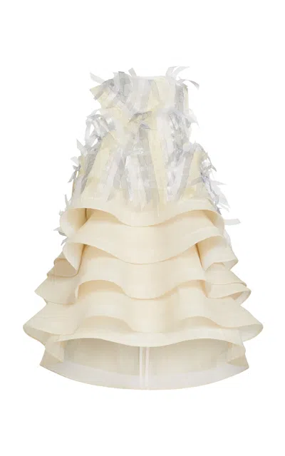 Maticevski Luminescence Silk Organza Top In White