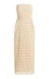 Maticevski Marigold Fringed Maxi Dress In Neutral