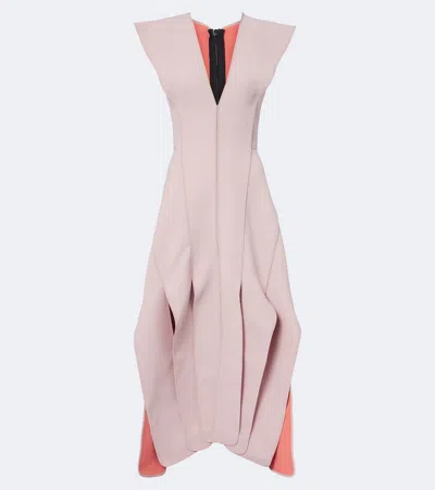 Maticevski Merit Sculpted Midi Dress In Pink