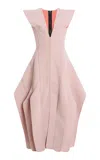 Maticevski Merit Sculpted Midi Dress In Pink