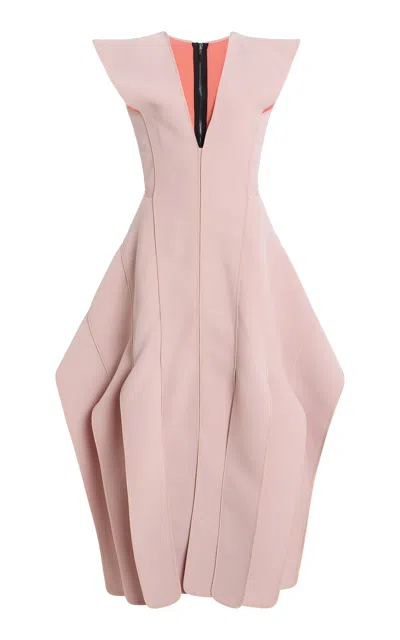 Maticevski Merit Sculpted Midi Dress In Pink