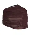 Maticevski Metallic Annika Cape Gown In Burgundy