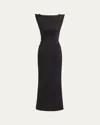 Maticevski Singular Glittered Midi Dress In Black Luminance