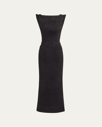 MATICEVSKI METALLIC STRUCTURED MIDI DRESS