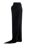 Maticevski Observator Draped Maxi Skirt In Black