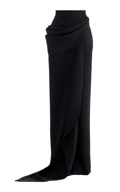 Maticevski Observator Draped Maxi Skirt In Black