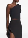Maticevski One-shoulder Long-sleeve Top In Black