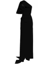 Maticevski One-shoulder Maxi Dress In Black