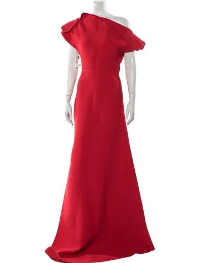Pre-owned Maticevski One-shoulder Long Dress In Red