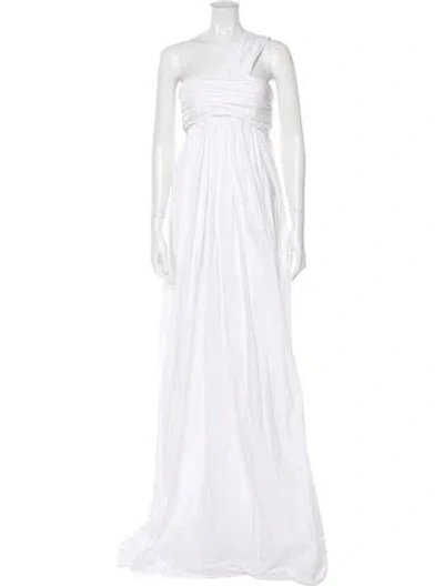 Pre-owned Maticevski One-shoulder Long Dress In White