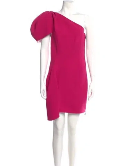 Pre-owned Maticevski One-shoulder Mini Dress In Pink