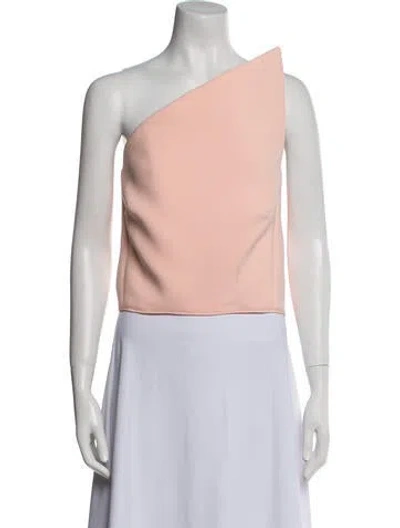 Pre-owned Maticevski One-shoulder Sleeveless Crop Top In Pink