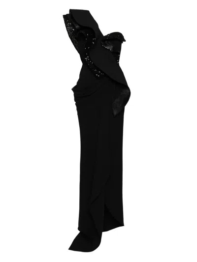 Maticevski Pantheon Wave Gown In Black