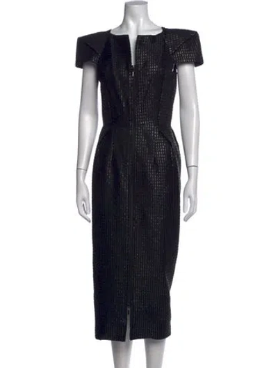 Pre-owned Maticevski Patterned Midi Length Dress In Black